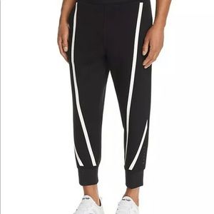 $700 NEIL BARRETT BLACK NEOPRENE TAPE STRIPED